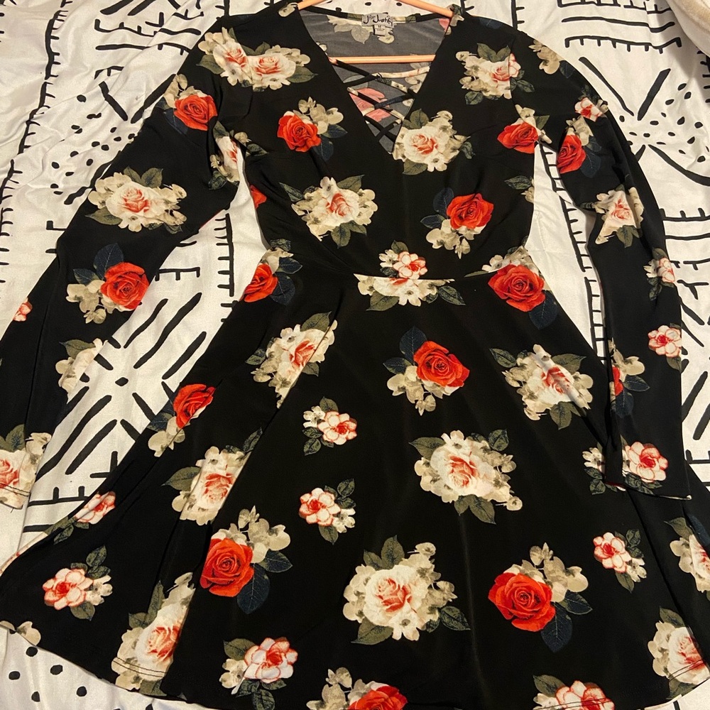 Long sleeve floral dress